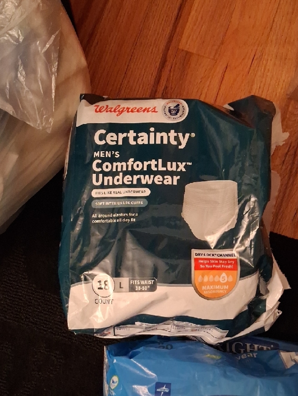Blue Adult Underwear Pack - Comfortable Incontinence Briefs - Picture 3 of 5